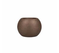 newgarden Macetero Exterior Redondo Dalia 50 | Bronce Opaco | Polietileno ligero y resistente · Protección UV · Fabricado en España · Para jardín, terraza o interior