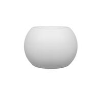 newgarden Macetero Exterior Redondo Dalia 70 | Blanco Opaco | Polietileno ligero y resistente · Protección UV · Fabricado en España · Para jardín, terraza o interior