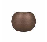 newgarden Macetero Exterior Redondo Dalia 70 | Bronce Opaco | Polietileno ligero y resistente · Protección UV · Fabricado en España · Para jardín, terraza o interior
