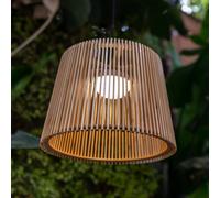 Newgarden Okinawa lampára colgante exterior LED recargable bambú