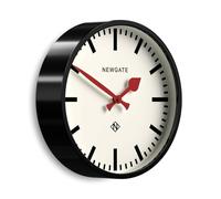 NEWGATE® Luggage Reloj de Pared | Reloj Moderno de estación de Metal Retro | 30cm | Caja metálica Profunda en Negro | Estilo Vintage contemporáneo para Cocina, salón u Oficina