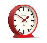 NEWGATE® M Reloj de Escritorio del Ferrocarril de la Cheminea | Diseño Moderno de Relojes Redondos de estación | Rojo | Estilo contemporáneo para Escritorio, Mesa, estantería o mesilla