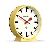 NEWGATE® M Reloj de Escritorio del Ferrocarril de la Cheminea | Diseño Moderno de Relojes Redondos de estación | Amarillo | Estilo contemporáneo para Escritorio, Mesa, estantería o mesilla