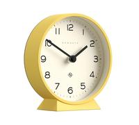 NEWGATE® M Reloj de Escritorio Mantel Echo | Diseño Moderno de Redondo | Amarillo | Números fáciles de Leer | Estilo contemporáneo para Escritorio, Mesa, estantería o mesilla