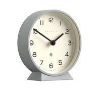 NEWGATE® M Reloj de Escritorio Mantel Echo | Diseño Moderno de Redondo | Gris Elegante | Números fáciles de Leer | Estilo contemporáneo para Escritorio, Mesa, estantería o mesilla