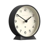 NEWGATE® M Reloj de Escritorio Mantel Echo | Diseño Moderno de Redondo | Negro | Números fáciles de Leer | Estilo contemporáneo para Escritorio, Mesa, estantería o mesilla