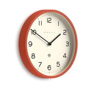 NEWGATE® Number Four Echo Reloj de Pared | Reloj Redondo Moderno | 30cm | Naranja | Números fáciles de Leer | Ideal para Cocina, salón u Oficina