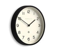 NEWGATE® Number Four Echo Reloj de Pared | Reloj Redondo Moderno | 30cm | Negro | Números fáciles de Leer | Ideal para Cocina, salón u Oficina