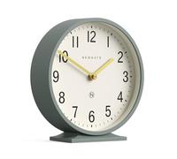 NEWGATE® Q Reloj de repisa | Reloj de repisa Redondo clásico Moderno | Asparagus verde | Estilo contemporáneo para repisa, escritorio, mesa, estante o mesita