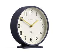 NEWGATE® Q Reloj de repisa | Reloj de repisa Redondo clásico Moderno | Azul marino | Estilo contemporáneo para repisa, escritorio, mesa, estante o mesita