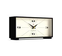 NEWGATE® Thunderbird Reloj de Escritorio | Diseño Retro Rectangular | Negro | Estilo contemporáneo mid-century para escritorio, repisa, mesa o estante
