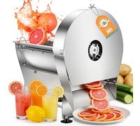 Newhai Cortador de cebolla comercial de 0 a 10 mm, cortador de patatas fritas, rebanador de batatas, máquina de rebanar tomate, máquina eléctrica de repollo, máquina de rebanar frutas y verduras de 0