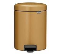 NewIcon - Cubo de basura con pedal (5 L), color dorado cálido Brabantia