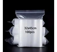 Newlng - Bolsas de plástico con cierre transparente (32 cm x 45 cm, 100 unidades, bolsa de plástico pequeña)