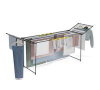 Newlux Infinity V30, Tendedero Plegable Extensible 33 m, Metal, Negro | Alas XXL | Rejilla Telescópica 178-243 cm | Barras Extra Gruesas | Cap. 2-3 Lavadoras | Ya montado