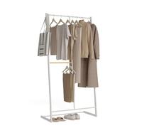Newlux Perchero Burro Hangy One 15 Hasta 15kg con Doble Altura, Resistente, Espacio Pantalones White