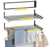 Tendedero plegable pared wall v80 newlux negro (80 x 60 x 19 cm) con capacidad para 9 m / 12 kg