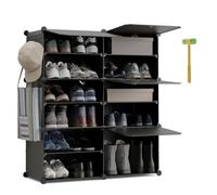Zapateros cube c6 newlux negro 6 compartimentos, 24 pares (83x32x95cm)
