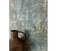 NEWROOM Papel pintado Azul Escayola Tejido no Tejido - Moderno Marron Oro Concreto Metálico Industrial