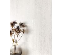 NEWROOM Papel pintado Blanco Color Liso Tejido no Tejido - Moderno Crema Estructura Metálico Color Liso