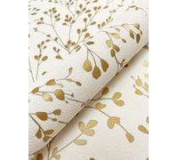 Newroom papel pintado blanco oro ramas floral dormitorio
