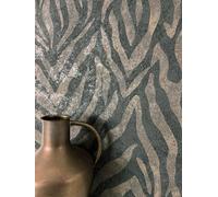 Newroom Tapete Schwarz Vlies Zebra Streifen - Modern Animal Print Mustertapete für Wohnzimmer Schlafzimmer