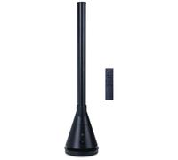 NEWTECK Ventilador de Torre Dual 365 Negro, con Función Calor, Temp. Ajustable 1-30ºC, Termostato, Temporizador 8h, Táctil, Mando a Distancia, Oscilante, 4 niveles Calor y 9 Frío, 1800W