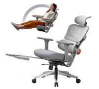 NEWTRAL NT002 Silla Ergonómica, Soporte Lumbar Adaptativo, Reposabrazos, Cabecera y Reposapiés Ajustables, Gris - Nuevo