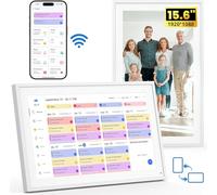 NEWYES Calendario Digital Pared 15,6" - Planificador Semanal Mensual 2026, WiFi Sync Pantalla Táctil Inteligente, para Gestionar TDAH Niños, Comidas, Agendas y Tareas de Aprendizaje