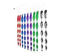 Nexbrill 10 varillas reflectantes coloridas para el susto de pájaros: diseño en espiral con rotación de 360° para jardines, cultivos, huertos y control de plagas al aire libre (A)