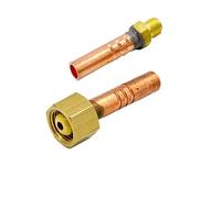 Nexbrill 2 unids TIG antorcha conector frontal 8mm M16x1.5 tornillo de tuerca de latón para QQ150 Gas Power Cable Repair Kit de piezas de soldadura industrial
