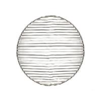 Nexbrill Bandeja redonda para albóndigas con ondulado, no para superficie, placa de repostería de cocina de polipropileno transparente para hacer albóndigas y bollos, fácil de limpiar y manejar, 32,5