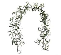Nexbrill Guirnalda de hojas de olivo artificial de 170 cm con frutas artificiales realistas, tela de plástico, decoración colgante para boda, fiesta, telón de fondo, jardín, pared, puerta, hogar