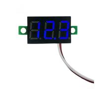 NexRen Cabezal de voltímetro CC digital de 0.27 pulgadas para uso integrado en fuentes de alimentación, monitores de batería y circuitos de CC, rango de 5-30 V (azul)