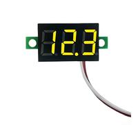 NexRen Cabezal de voltímetro CC digital de 0.27 pulgadas para uso integrado en fuentes de alimentación, monitores de batería y circuitos de CC, rango de 5-30 V (amarillo)