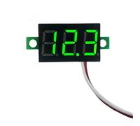 NexRen Cabezal de voltímetro CC digital de 0.27 pulgadas para uso integrado en fuentes de alimentación, monitores de batería y circuitos de CC, rango de 5-30 V (verde)