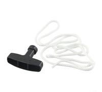 NexRen Cuerda de arranque con mango para cortacésped de gasolina, cuerda de retroceso de repuesto de 98 cm de diámetro, línea de arranque blanca con agarre negro para reparación de cortacésped de