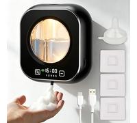 NEXSTRON Automatico Dispensador Jabon Baño,320ml Dosificador de Jabón Líquido para Pared, Jabonera Cocina Dosificador Carga USB con Sensor Dispensador Jabon Cocina, Apto para Cocina, Baño, Hotel