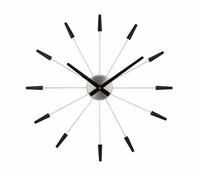 NeXtime 2610ZW Plug Inn Reloj de Pared, Negro, 58 cm