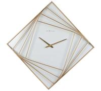 NeXtime 3268 Turning Square Reloj de Pared, Negro, 85 x 85 x 6.5 cm