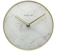NeXtime 5222WI Marble Table Reloj de Pared, Blanco, 20 cm