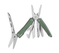 NexTool Multitool, Mini Flagship 10 en 1 Mini multiherramienta, herramienta multiherramienta plegable con navaja, alicates, abrelatas, tijeras, destornillador, abridor de botellas para camping-Verde
