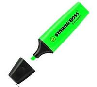 nextradeitalia Marcador Stabilo Boss Verde, Punta de Subrayador de Forma de Cincel para Trazos Anchos, Unidades de 10pz