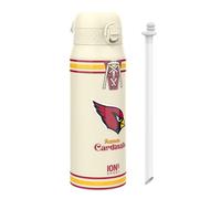 NFL Arizona Cardinals Botella Térmica Con Pajita Extraíble, 750ml/24oz, Aislada, A Prueba De Fugas, Fácil De Abrir, Cierre Seguro, Apta Para Lavavajillas, Tapa Abatible, Ideal Para Deportes