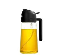 NGTFDCP Dispensador de aceite, Dispensador De Aceite 2 En 1, Pulverizador, Botella Vertedora, Contenedor, Vaporizador for Cocina, Ensalada, Barbacoa, Acampada para freidora, ensalada(1Pcs Black)