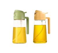 NGTFDCP Dispensador de aceite, Dispensador De Aceite 2 En 1, Pulverizador, Botella Vertedora, Contenedor, Vaporizador for Cocina, Ensalada, Barbacoa, Acampada para freidora, ensalada(Green Yellow)