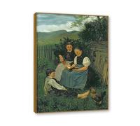 NHLDZYH Marco De Teca. Arte en Lienzo Estilo Hans Thoma, (The End of the Day), Realismo Romántico y Simbólico Alemán, Adorno Rústico para Hogar. 60x84cm