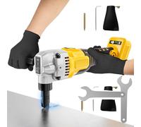 Nibbler de metal inalámbrico compatible con batería DeWalt de 20 V (sin batería), cizalla eléctrica de metal sin escobillas de 1900 RPM con cabezal giratorio de 360°, mordedor eléctrico con mango de