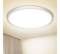 NIBSHOOM Plafon LED Techo Redonda Plana 4000K,18W/1800LM/IP44 Resistente al agua Lámpara de Techo,Modernos Sencillo Plafones para Techo LED para Baño Salon Cocina Dormitorio,220 * 17mm
