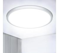 NIBSHOOM Plafon LED Techo Redonda Plana 6500K,18W/1800LM/IP44 Resistente al agua Lámpara de Techo,Modernos Sencillo Plafones para Techo LED para Baño Salon Cocina Dormitorio,220 * 17mm